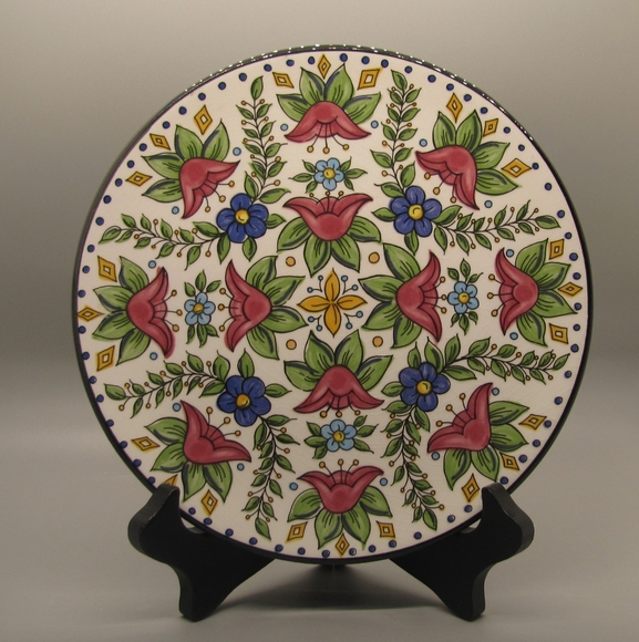 Ceraplat Decorative Plate Handmade and Handpainted - Picture 1 of 4